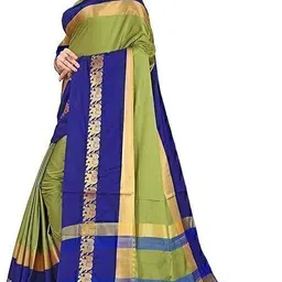 Temple Border Bollywood Cotton Silk Saree-image-96