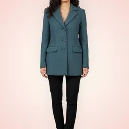 pepzo Women Solid Double Breasted Casual Blazer-picture-28