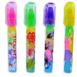 Printed Pen Style Erasers - (Pack of 6) Birthday Party Return Gifts- Stacking Pen Type Erasers for Kids Non-Toxic Eraser-image-4