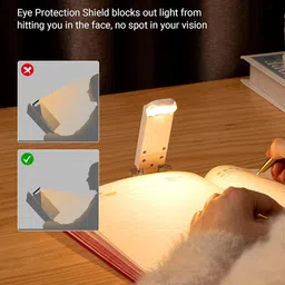 galox LED Book Reading Light Lamp, Brightness Adjustable, Eye-Protection, Portable Study Lamp image 5