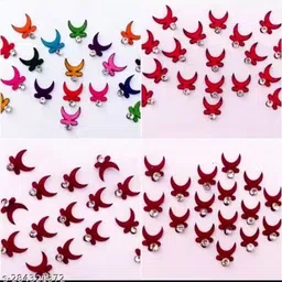 qubix Chand Bindis Marathi combo pack of 8 flaps For Head Multicolor Bindis-picture-26
