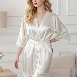 mardia White Large Bath Robe image 2