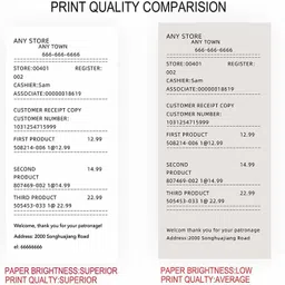 true-ally 79MM x 50 mtr (3 Inch) (55 GSM) Thermal Paper roll Ideal for Billing, POS Machine (TA-POS7950) (Pack of 5 Rolls) (79mm x 50mtr - 5 Rolls) Thermal Cash Register Paper image 2