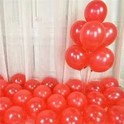 party gliters Solid Red and black balloons (pack of 100 pcs) 50 black and 50 red metallic balloons Balloon image 4
