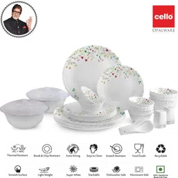 cello Pack of 37 Opalware Dazzle Hanging Garden 37 Pcs Dinner Set image 2