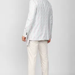 peter england Men Single Breasted Printed Suit image 3