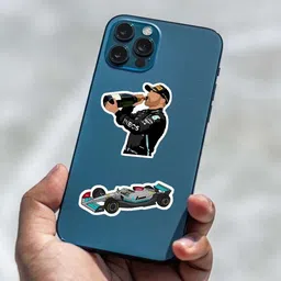 codersparadise 5 cm F1 Race Vinyl Stickers for Laptop, Diary, Guitar, Mobile Phone - Waterproof Self Adhesive Sticker image 4