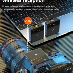 foxne point SX9 Wireless Microphone Lavalier Condenser Collar Mic for All Smartphones Type C Microphone image 3