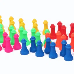 koel 2 in 1 Wooden 12*12" Checker & Chess | Ludo & Snake | Checker Token Chessmen | 32 cm Chess Board image 3