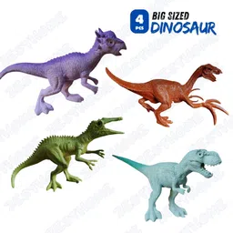 chutti toys 4 Pcs Realistic Dinosaur Toys for Kids | Educational Jurassic Gift Toys image 5