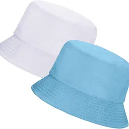 Adorazone Unisex Cotton Foldable Bucket Beach Sun Hat image 1