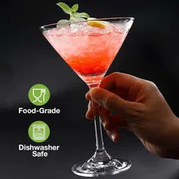 red-rubby (Pack of 6) Martini Glasses for Cocktails Glass Set Wine Glass image 2