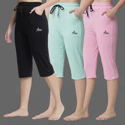fit n fame Women Multicolor Capri image 1