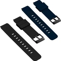 GRAF 19mm soft silicon smart watch belt strap with classic black buckle (pack of 2) 19 mm Silicone Watch Strap-image-64