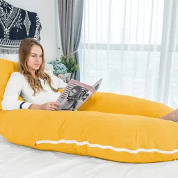 wild mint Luxurious Imported Microfibre Solid Pregnancy Pillow Pack of 1 image 3