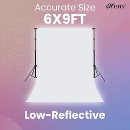 Hiffin ® 6x9 Ft, White Professional Backdrop for Background Photography White Reflector Umbrella image 5