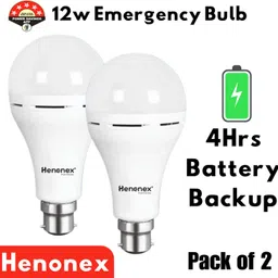 henonex Emergency Light Bulb Pack of 2 | Auto-On During Power Failure 2 hrs Bulb Emergency Light-picture-15