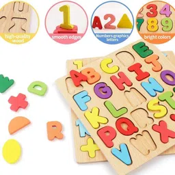 vendify Wooden Learning Educational ABCD,Numbers,Shape Board for Kids image 4