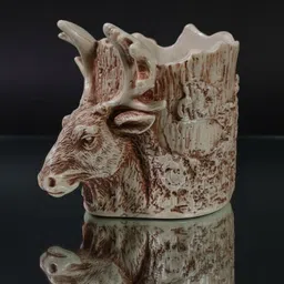 inara Deer Face White Polyresin Ashtray image 4