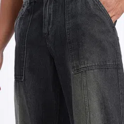 glitchez Men Relaxed Fit Mid Rise Black Jeans image 4