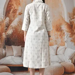 kalini Women Shirt Beige Midi/Calf Length Dress image 3