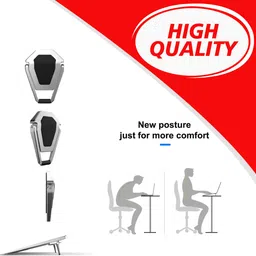 ASRYD Mini Premium Metal Folding Portable Laptop Stand Non-Slip Base Tabletop Laptop Stand image 5