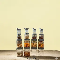 dyk Plastic Tea Coffee & Sugar Container - 1200 ml, 650 ml, 350 ml, 250 ml image 2