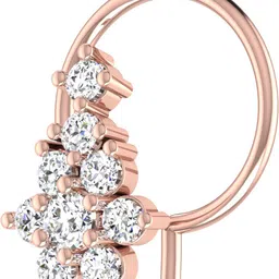 avsar Ishanvi 18kt Diamond Rose Gold Nose Wire image 2