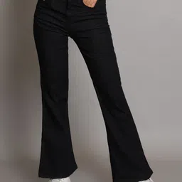 kotty Women Boot-Leg High Rise Black Jeans-picture-15