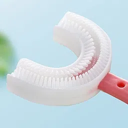 bhumi enterprise Kids 2-6 Yrs Silicone U-Shape Toothbrush 360° Soft Toothbrush image 2
