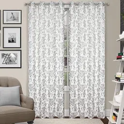 kraftiq homes 152 cm (5 ft) Velvet Room Darkening Window Curtain (Pack Of 2)-picture-17