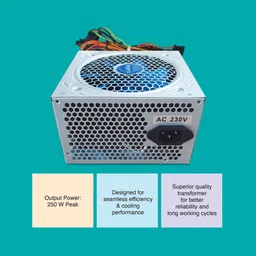 FINGERS Gamma-12-407 Long Cable 250 Watts Computer PSU with 3 SATA Cables image 3