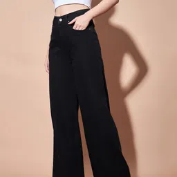 sassafras Women Regular High Rise Black Jeans image 3