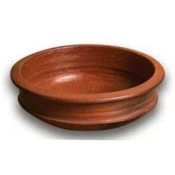 getkitch.in Cambric 1 Ltr Brown Clay Cooking Pot image 1