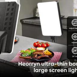 DawnRays 16 inch LED Panel Camera Light 3 Colors Video Light with 9 feet Long Light Stand 3600 lx Camera LED Light image 5