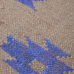 baithak krafts Grey Wool & Jute Abstract 72 x 48 Inches Hand Woven Dhurries image 4