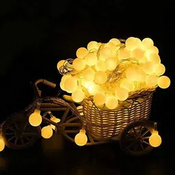 quace 16 LEDs 3 m Yellow Steady Ball Rice Lights-picture-29