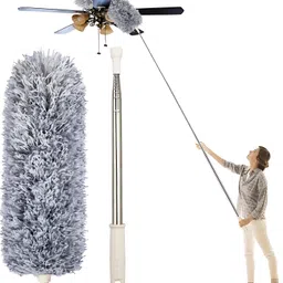 layvika Microfiber Duster with 100 Inch Extension Pole Wet & Dry Ceiling Fan Cleaner Wet and Dry Duster Set-picture-47