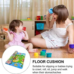 teakwood Plastic Baby Play Mat image 4