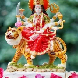 perryn Marble Finish Goddess Maa Durga Devi Idol Statue(MULTICOLOR PACK OF 1) Decorative Showpiece - 8 cm-picture-26