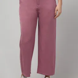 diamond ruby Women Solid Purple Track Pants image 2