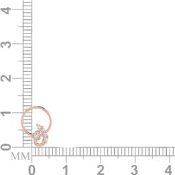 avsar Shanvi 14kt Cubic Zirconia Rose Gold Nose Wire image 3