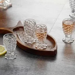 glasop (Pack of 6) Glasops Pineapple Shape Shot Glass Set | Shot Glass | Espresso and Vodka Shots Glass | Crystal Clear Shot Glass - 50 ML (Pack of 6) Glass Set Shot Glass image 5