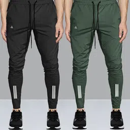 avolt Pack of 2 Men Striped Multicolor Track Pants-picture-25