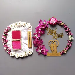 rn collection Pink Circle 02 Wood Decorative Platter image 3