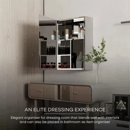 istar Stainless Steel Mirror Cabinet (12 X 18 Inches) Bathroom Wall Mounted Storage Stainless Steel Wall Shelf image 4