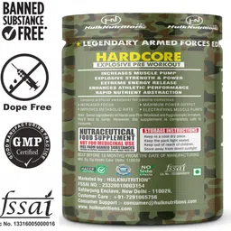 hulk nutrition HardCore Pre-Workout For Insane Explosive Energy With Creatine & Caffeinated Punch Sports Drink image 3