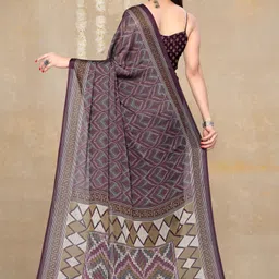 mirchi fashion Printed Daily Wear Chiffon, Georgette Saree image 2