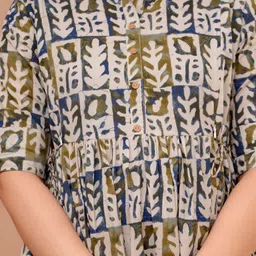 astyles Printed Pure Cotton Stitched Flared/A-line Gown image 5