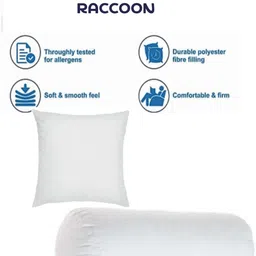 raccoon Combo Set Of 5 Premium Cushions & 2 Luxurious Microfibre Solid Bolster Pack of 7 image 2